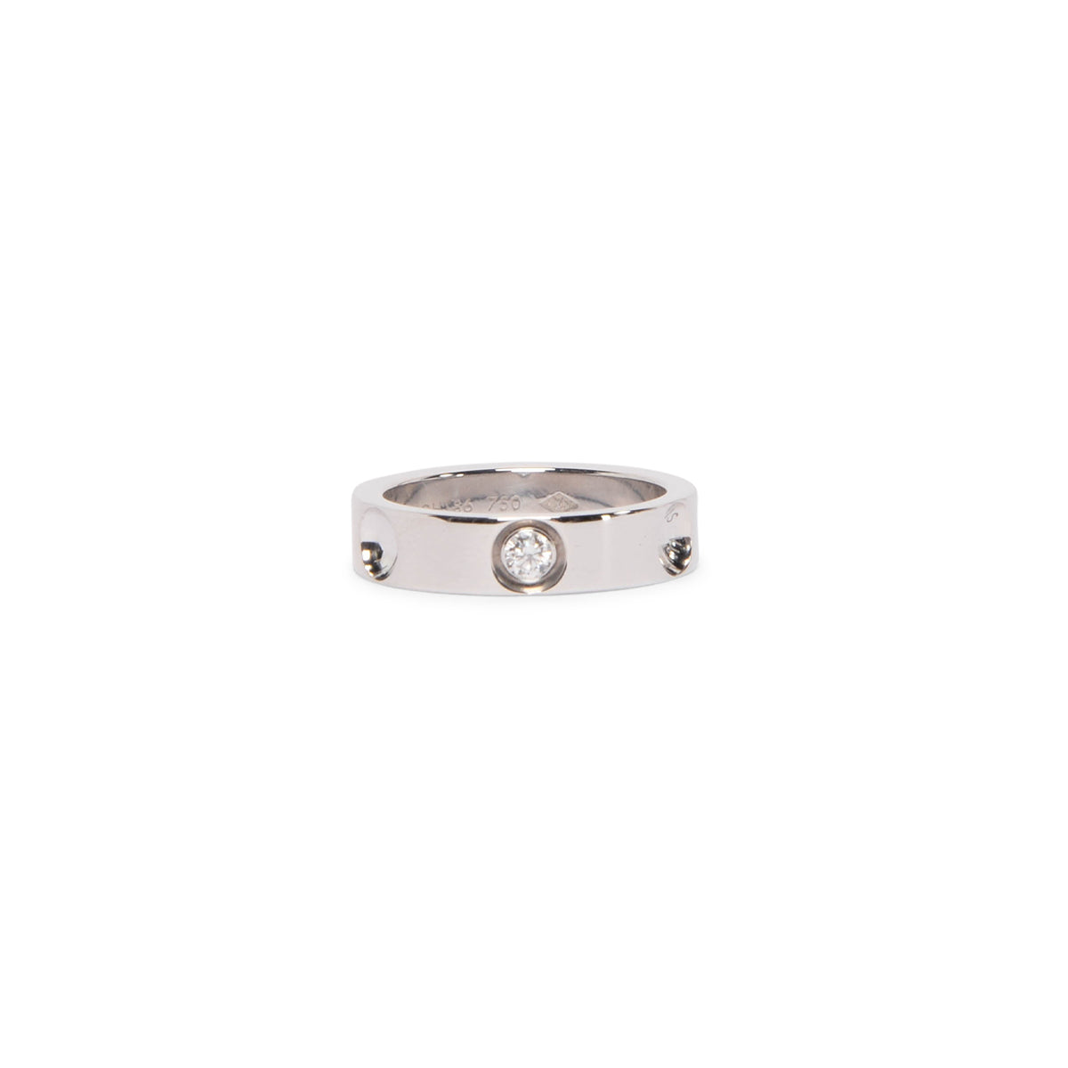 Louis Vuitton 18k White Gold Empreinte Alliance Ring