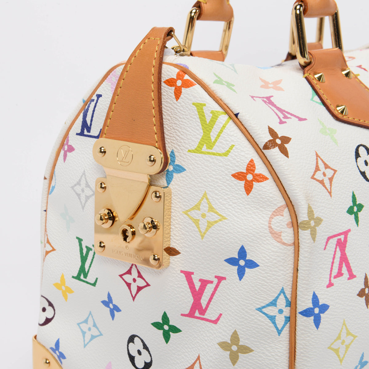 Louis Vuitton White Multicolore Monogram Speedy 30