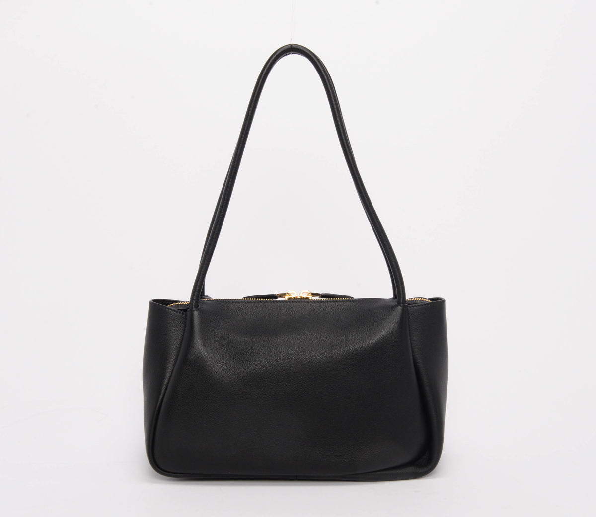 Prada Black Soft Grain Calfskin Medium Shoulder Bag
