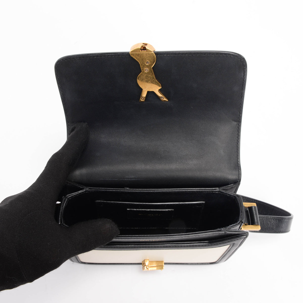 Saint Laurent Bi-Colour Ultracalf Small Solferino Bag