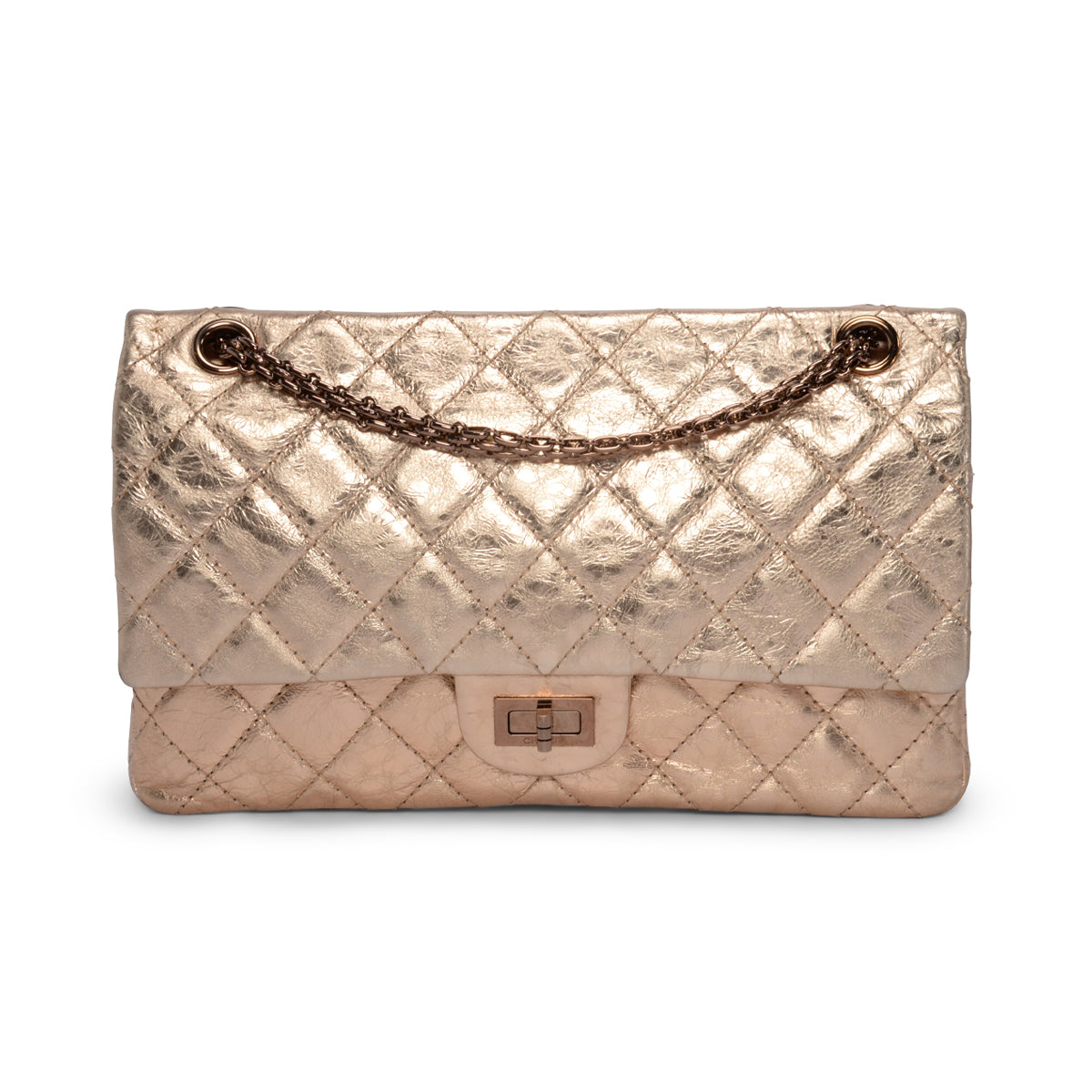 Chanel Rose Gold Aged Calfskin 2.55 Reissue 226 Flap Bag