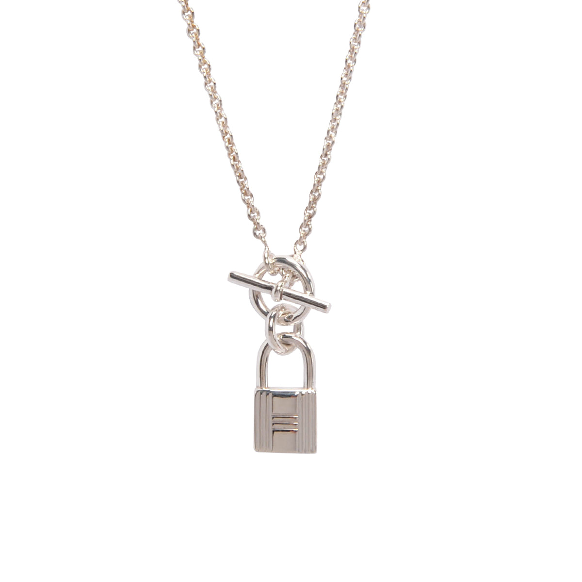 Hermes Silver Kelly Cadenas Pendant