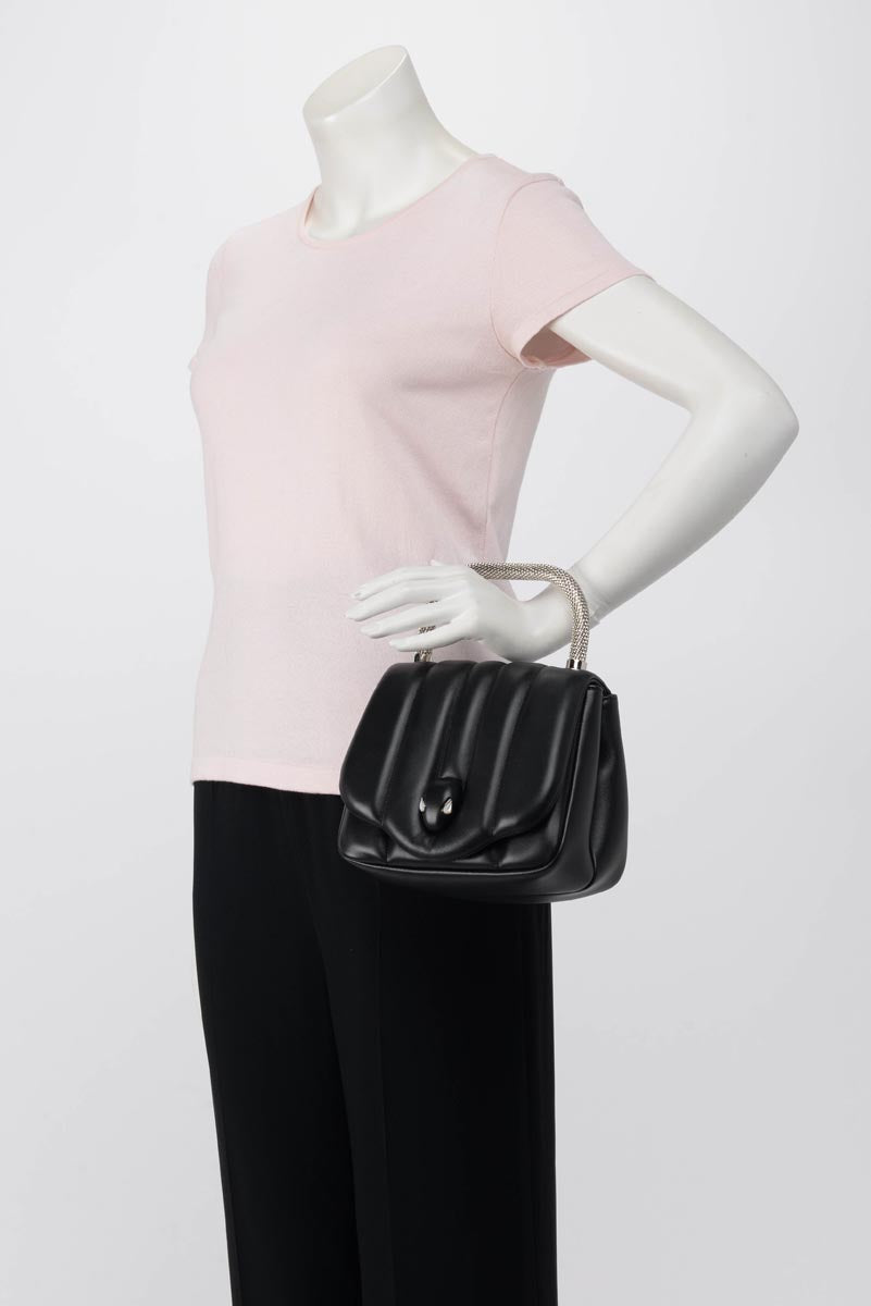 Bulgari x Ambush Black Quilted Nappa Serpenti Bag