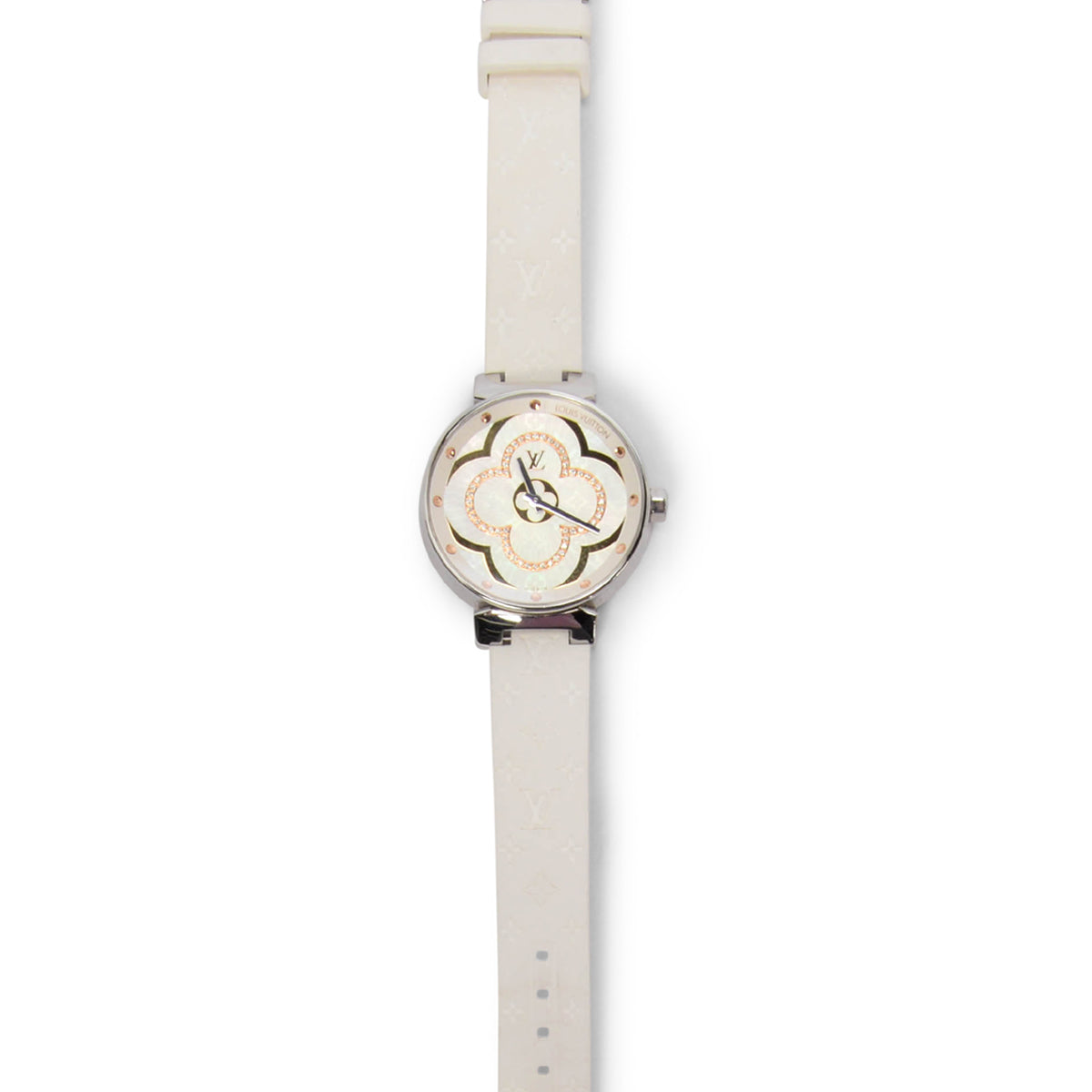 Louis Vuitton Steel, Gold & Diamonds Tambour Moon Divine Watch
