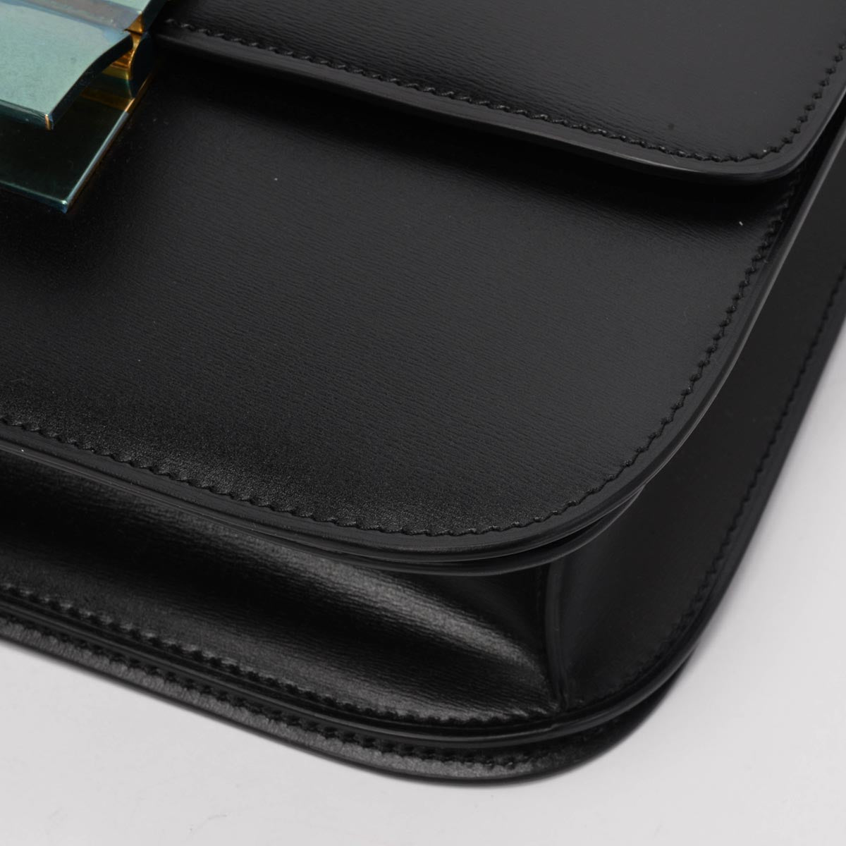 Celine Black Liege Calfskin Medium Classic Box Bag