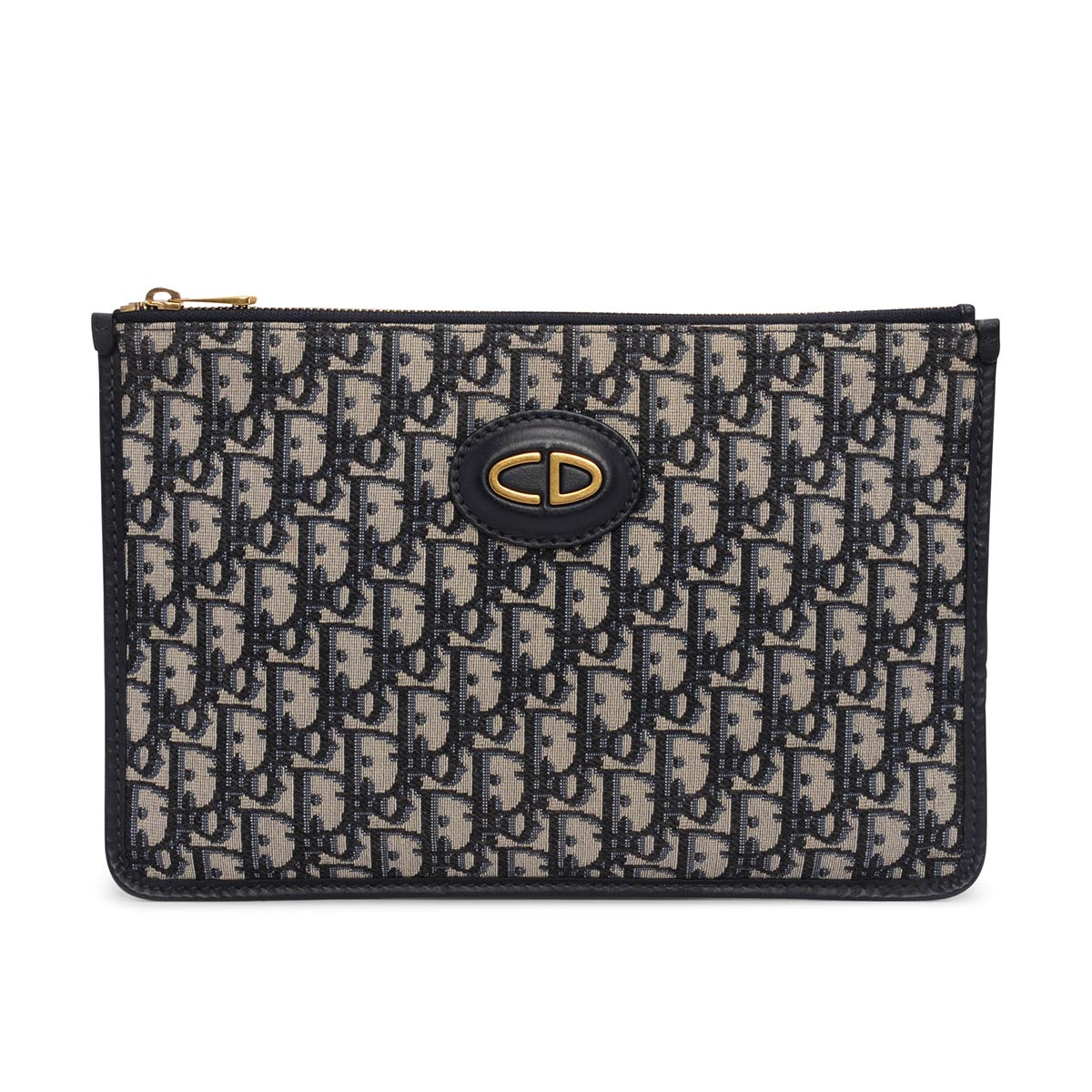 Dior Blue Oblique Jacquard CD Pouch