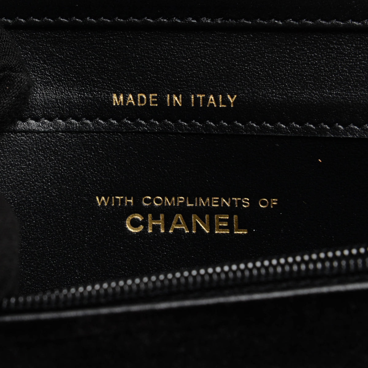 Chanel Black Velvet CC Clutch With Chain