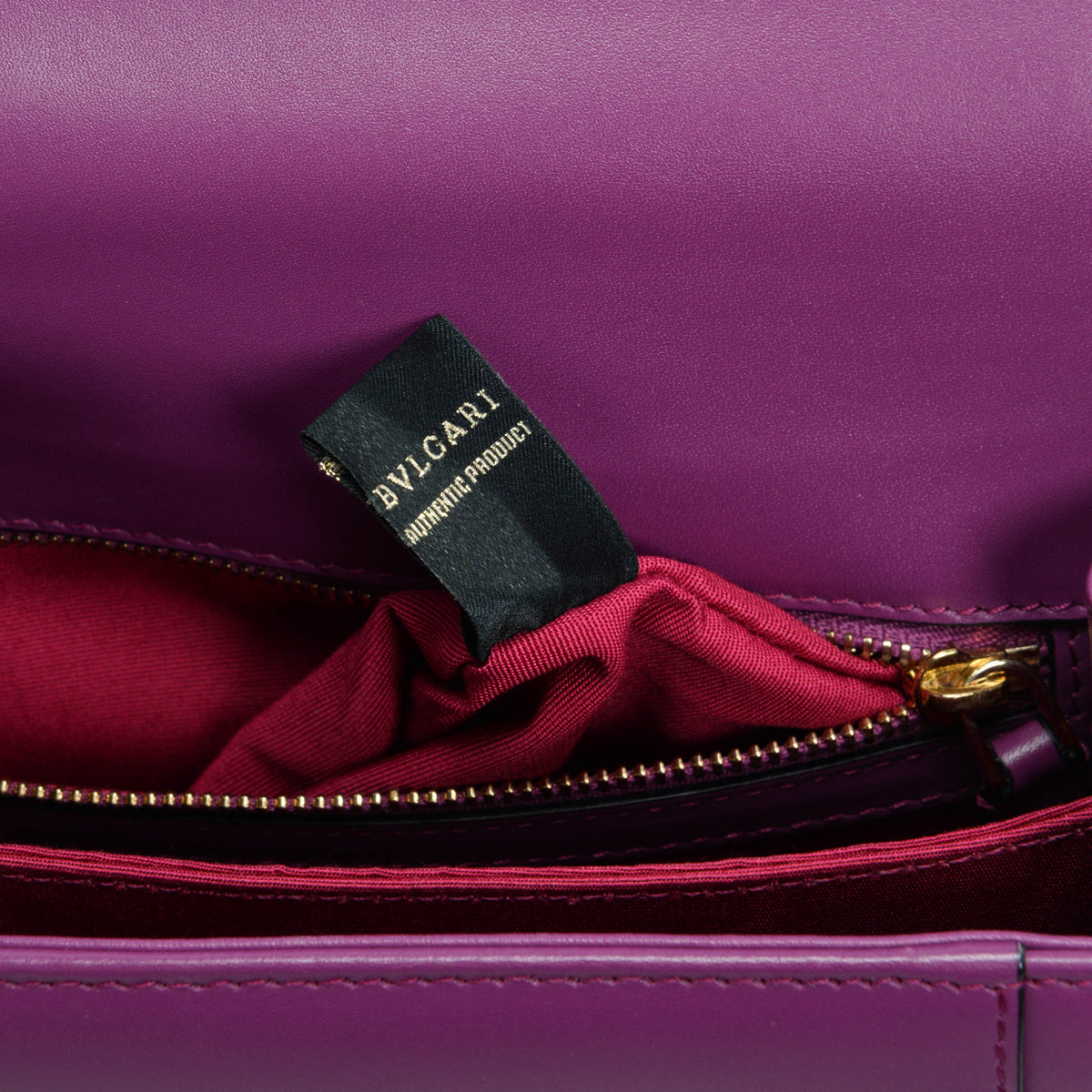 Bulgari Magenta Calfskin Serpenti Top Handle Bag
