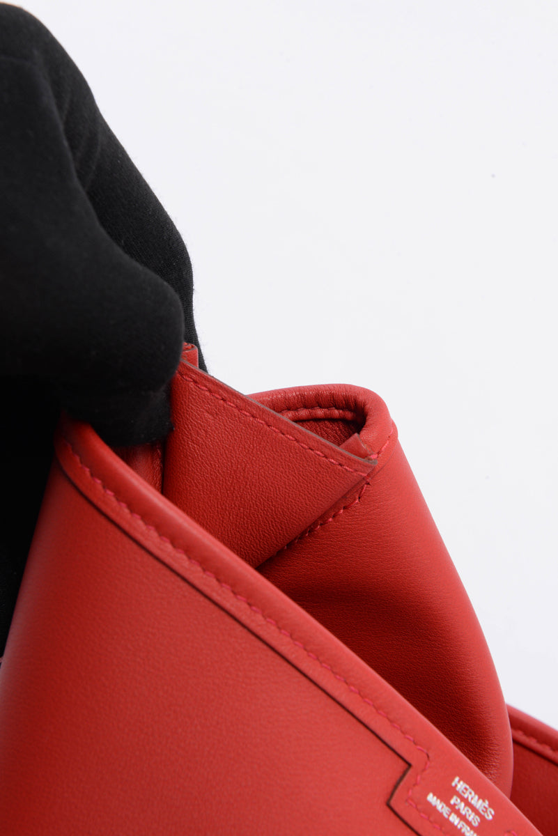 Hermes Rouge Casaque Swift Jige 29 Clutch