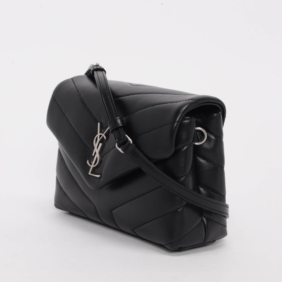 Saint Laurent Black Quilted Leather Toy Loulou Bag