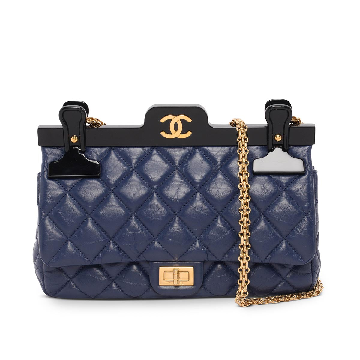 Chanel Navy Aged Calfskin 2.55 Reissue Hanger Flap Bag