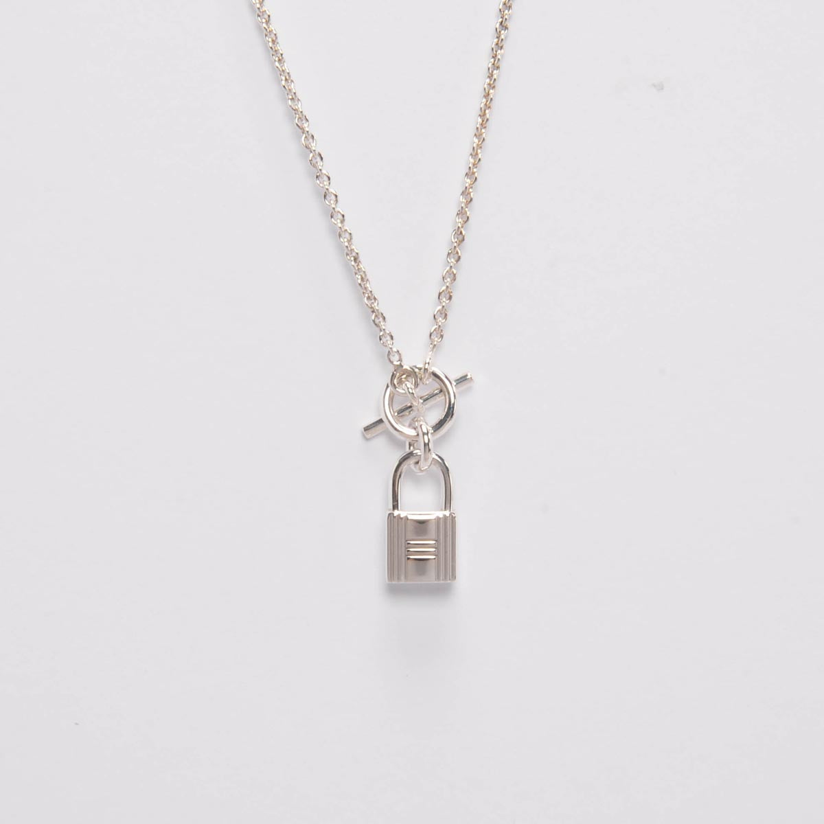 Hermes Silver Kelly Cadenas Pendant