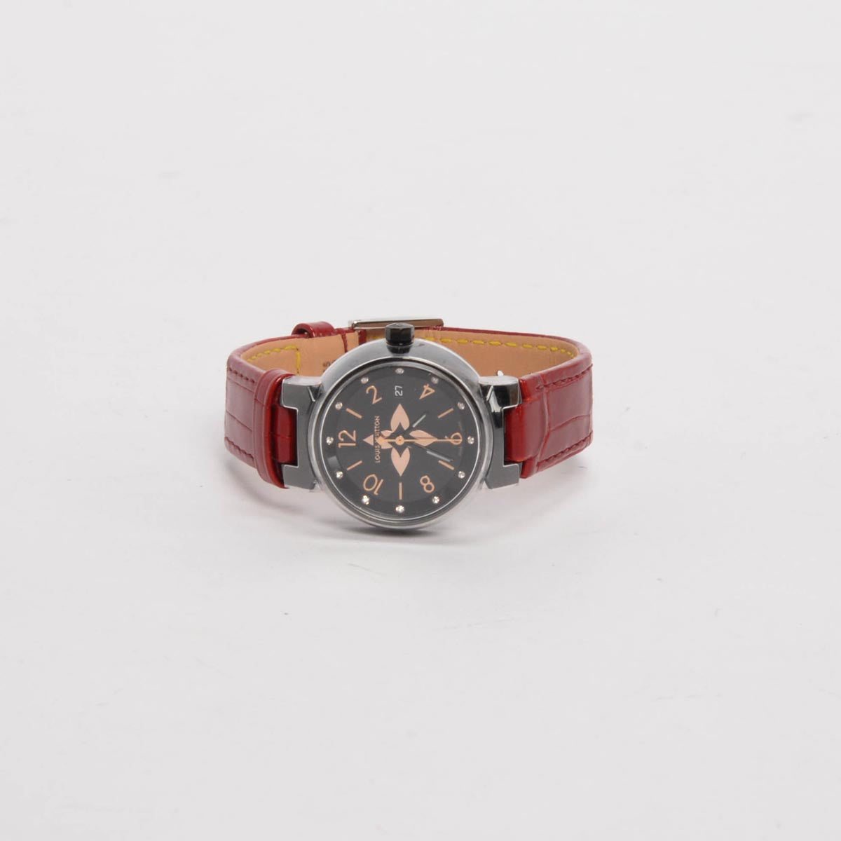 Louis Vuitton Steel & Diamond All Black Tambour Watch