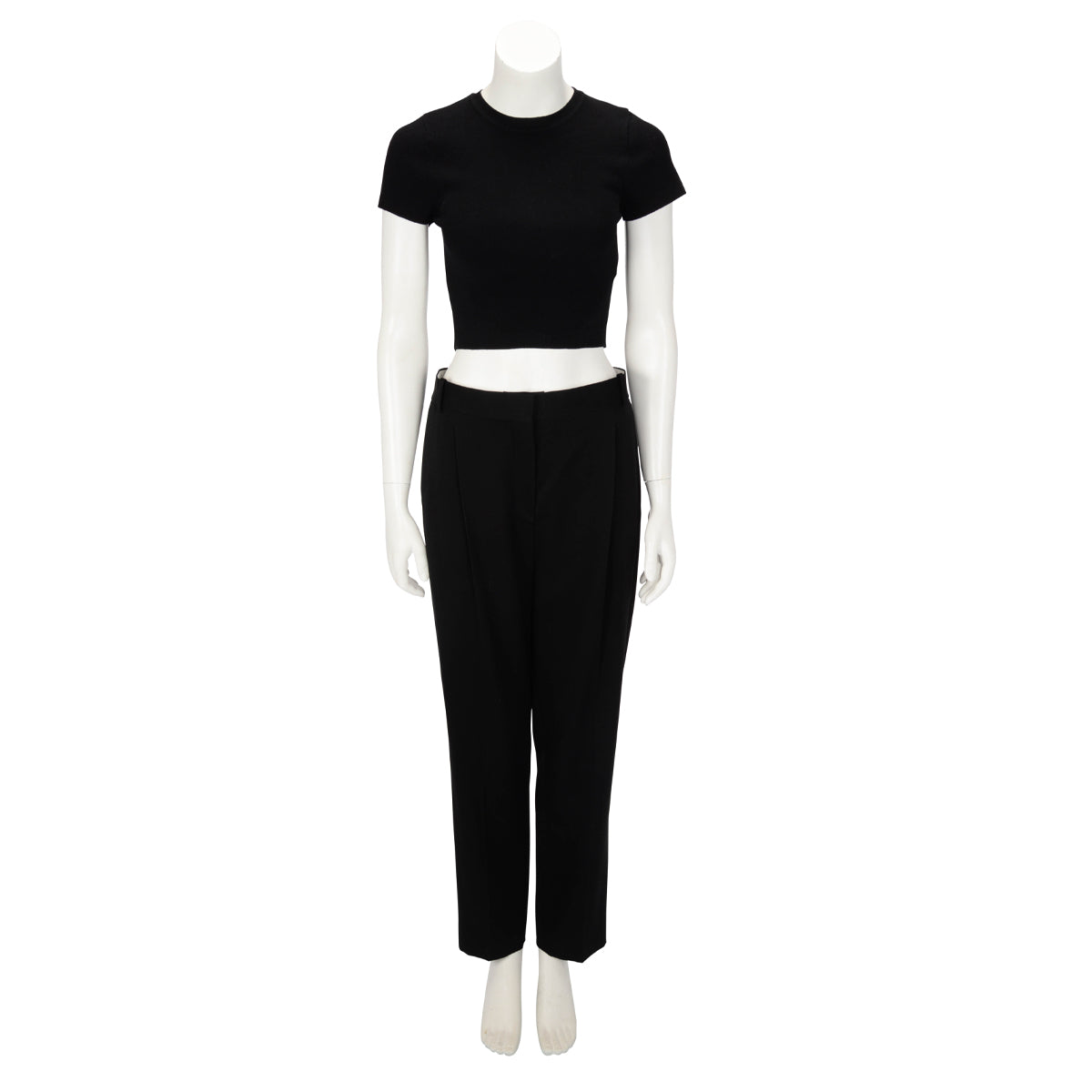 Celine Black Wool Straight Leg Pants IT 42
