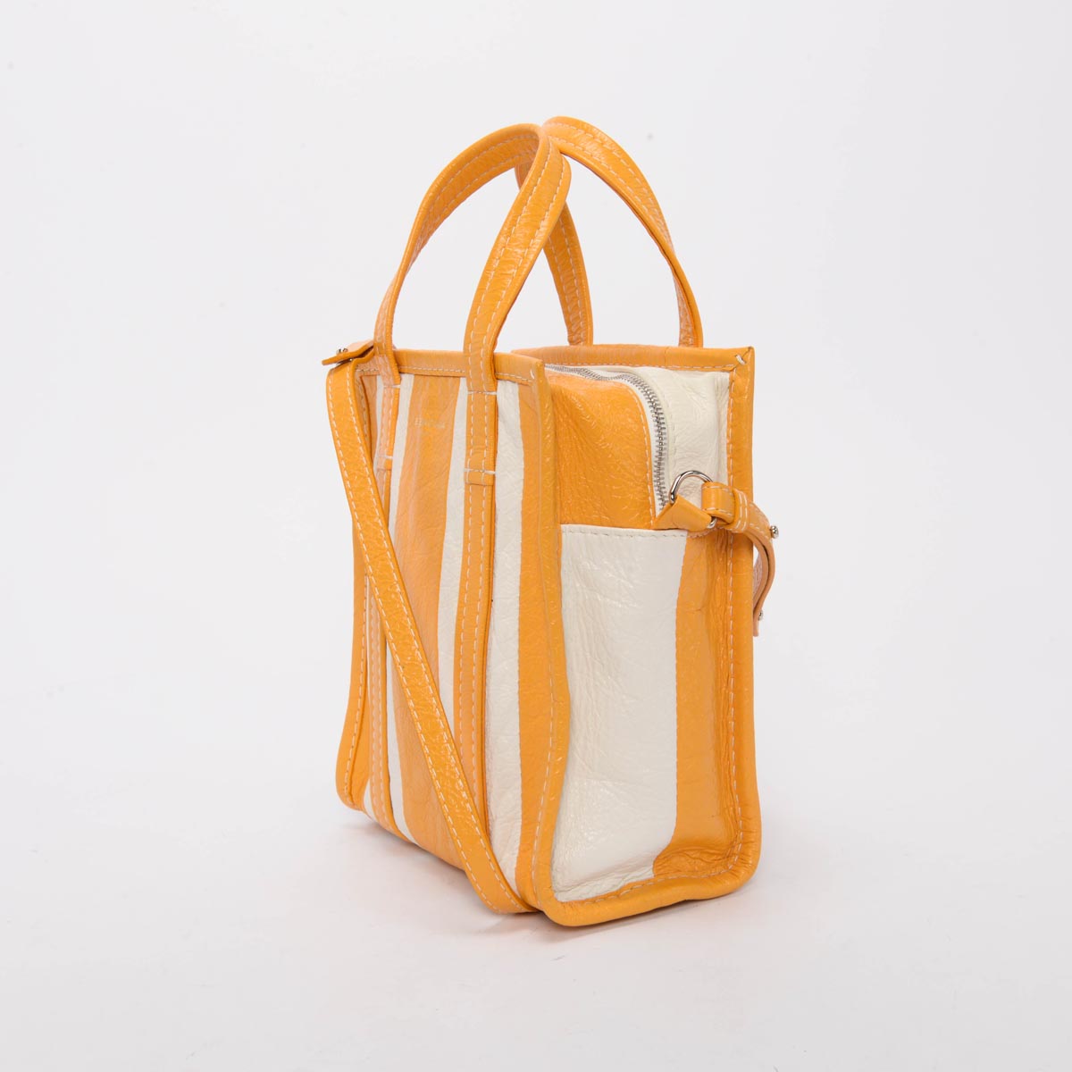 Balenciaga Yellow Arena Lambskin XS Bazar Shopper Tote