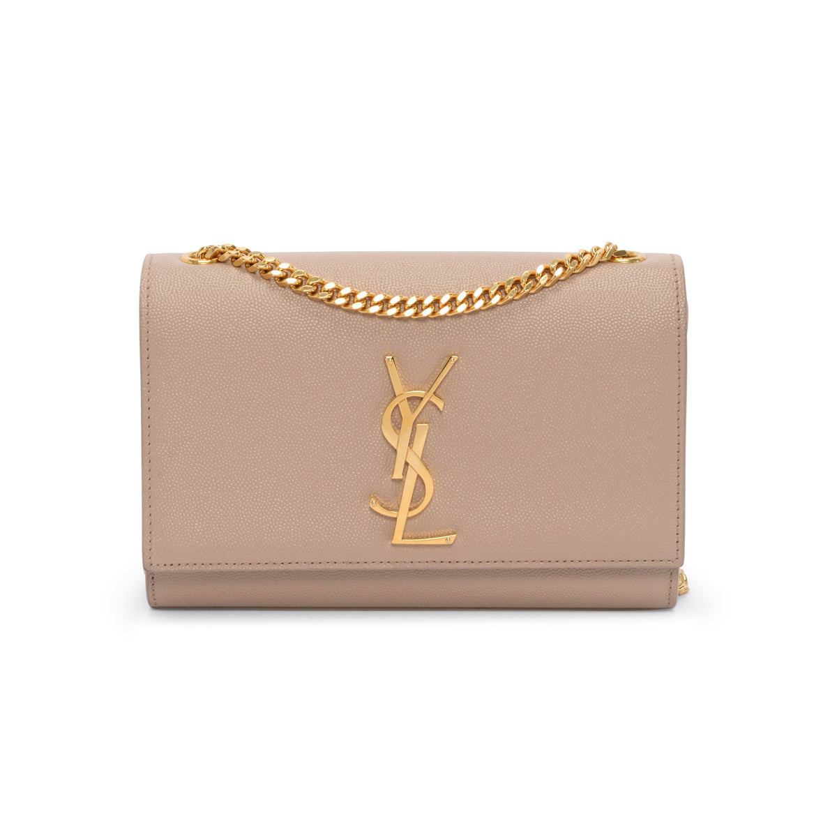 Saint Laurent Beige Grain de Poudre Small Kate Shoulder Bag