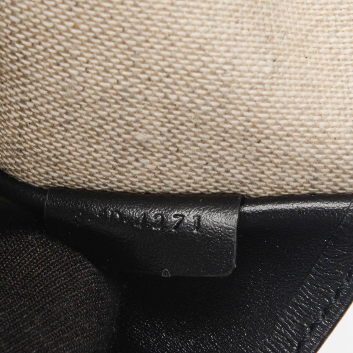 Celine Black Triomphe Canvas Chain Clutch