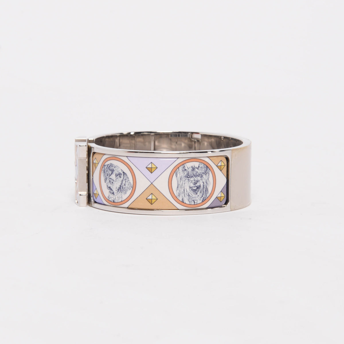 Hermes Lilac Colliers et Chiens Clic Clac H Bracelet