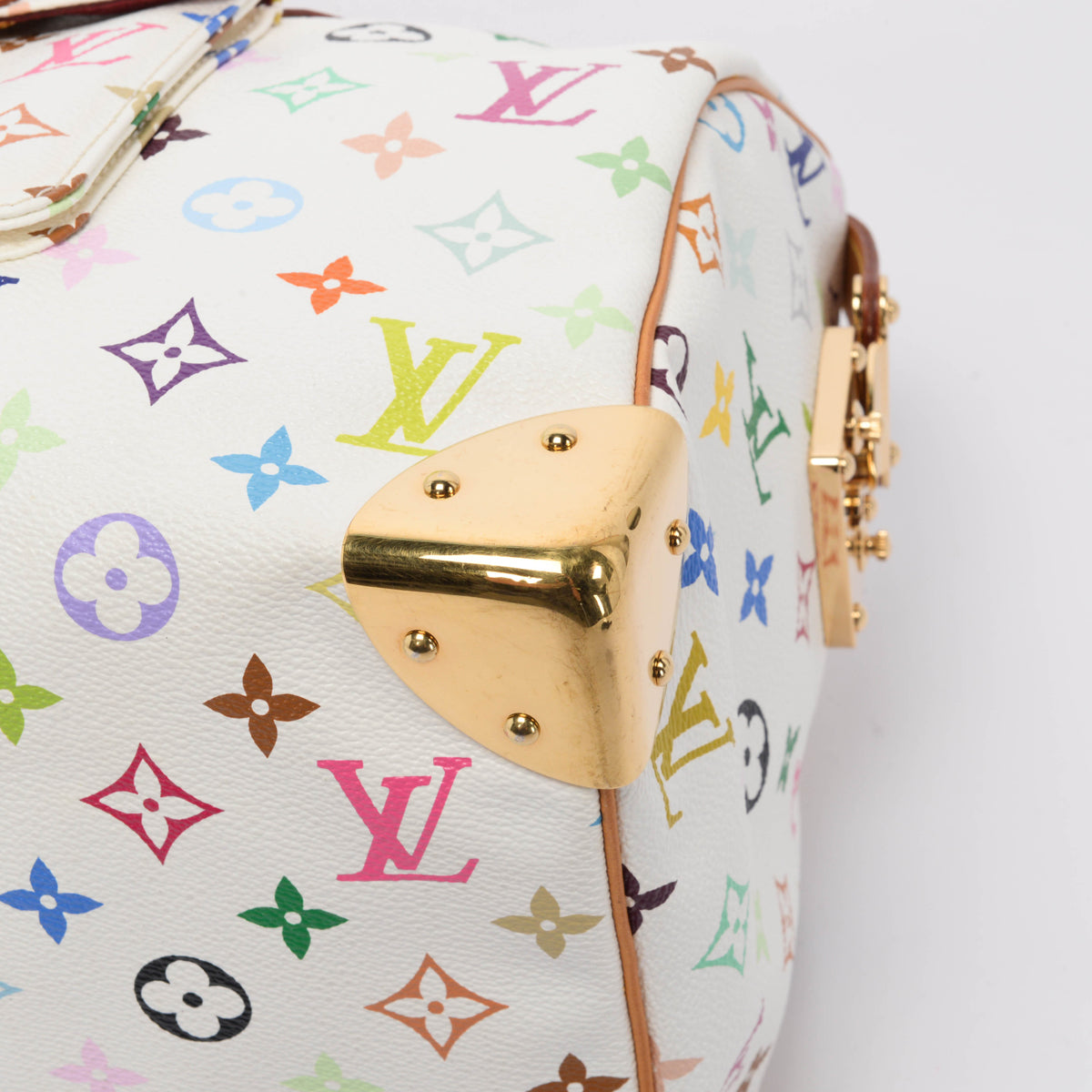 Louis Vuitton White Multicolore Monogram Speedy 30