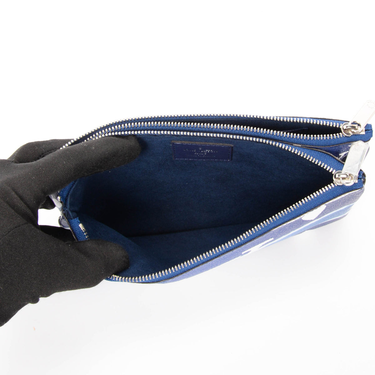 Louis Vuitton Blue Monogram Giant Escale Double Zip Pochette