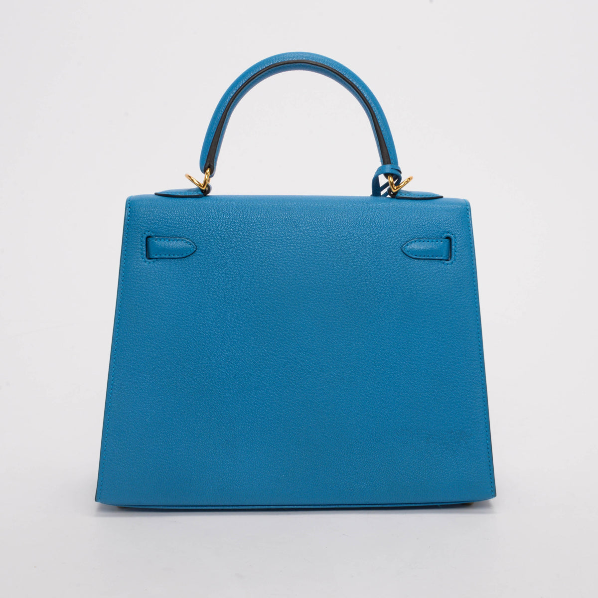 Hermes Blue Zanzibar Chevre Chandra Kelly 25