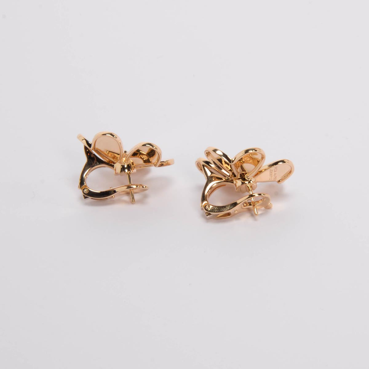 Van Cleef & Arpels 18k Gold & Diamonds Frivole Large Model Earrings