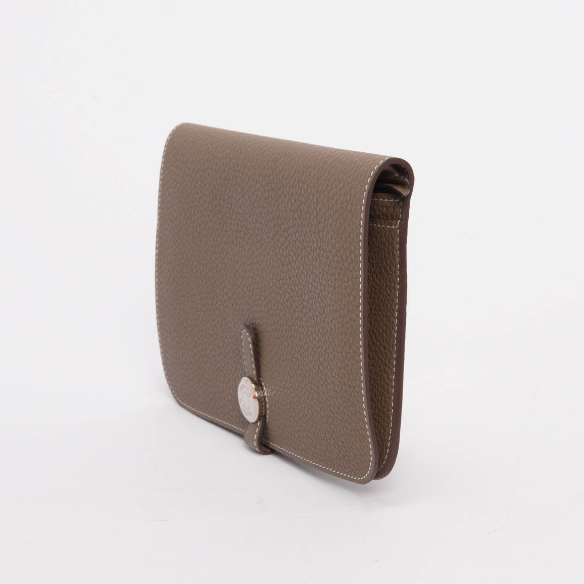 Hermes Etoupe Clemence Dogon Duo Wallet
