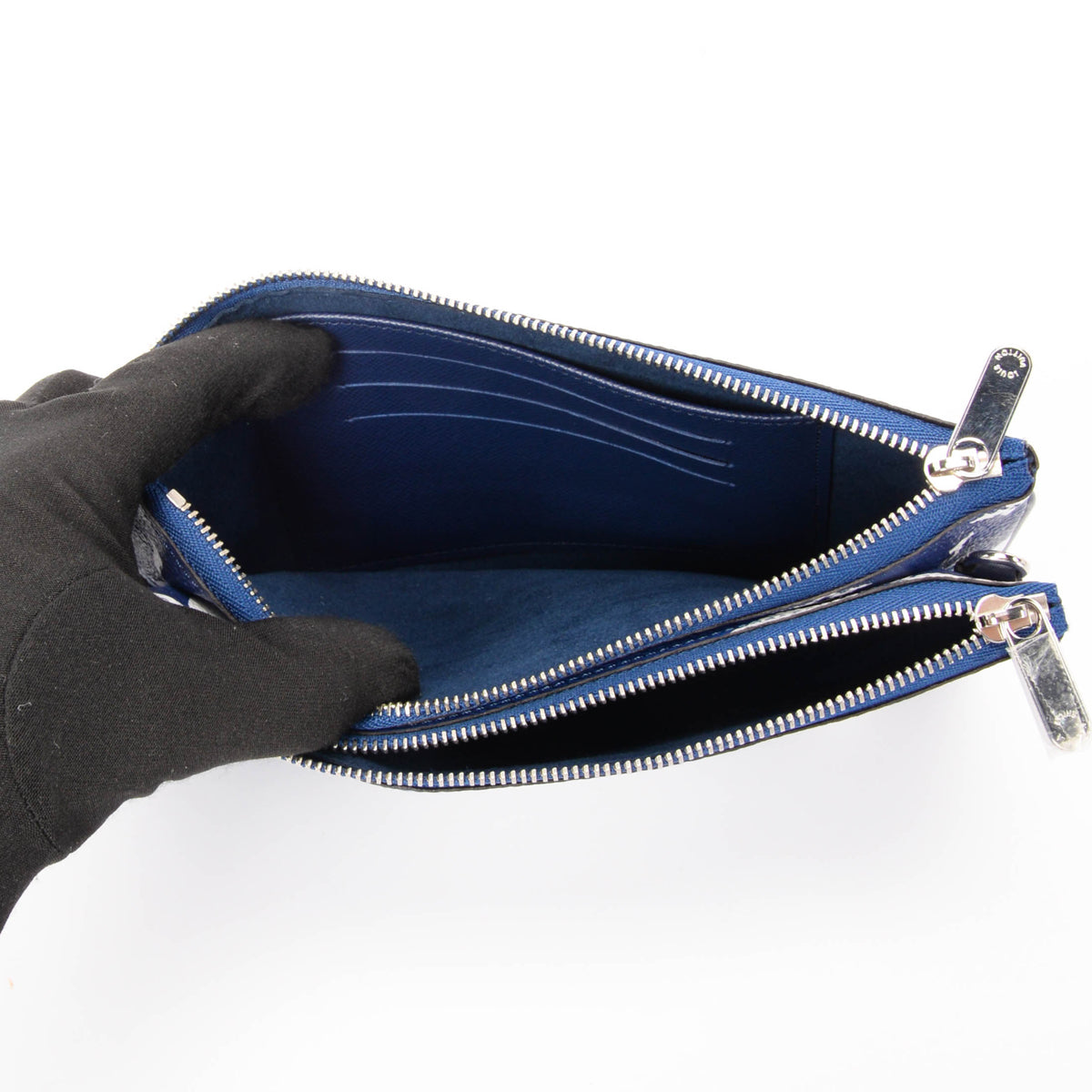 Louis Vuitton Blue Monogram Giant Escale Double Zip Pochette