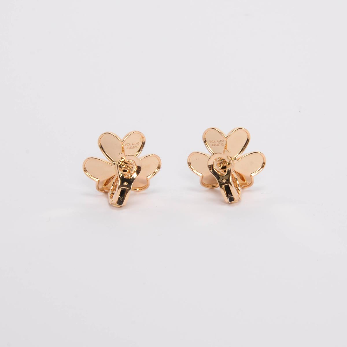 Van Cleef & Arpels 18k Gold & Diamonds Frivole Large Model Earrings