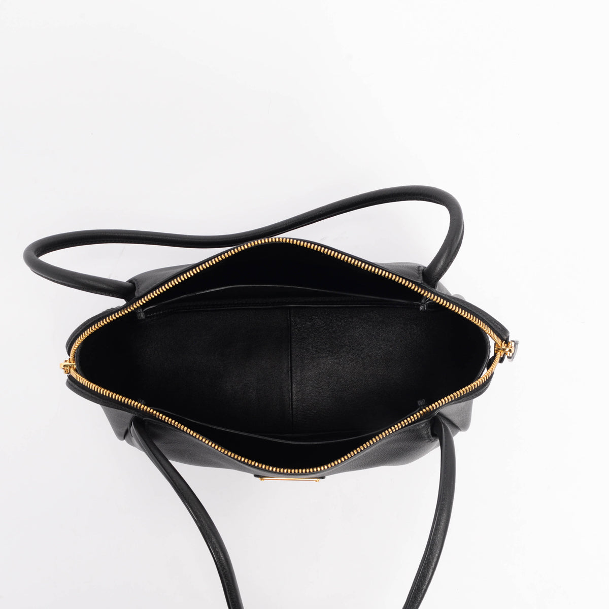 Prada Black Soft Grain Calfskin Medium Shoulder Bag