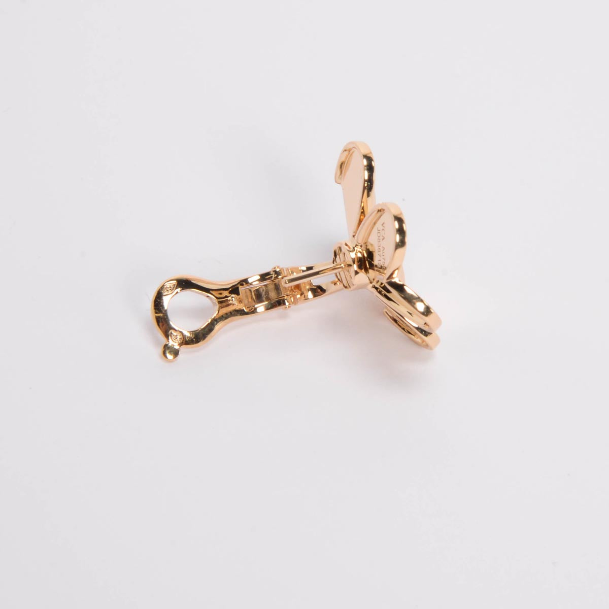 Van Cleef & Arpels 18k Gold & Diamonds Frivole Large Model Earrings