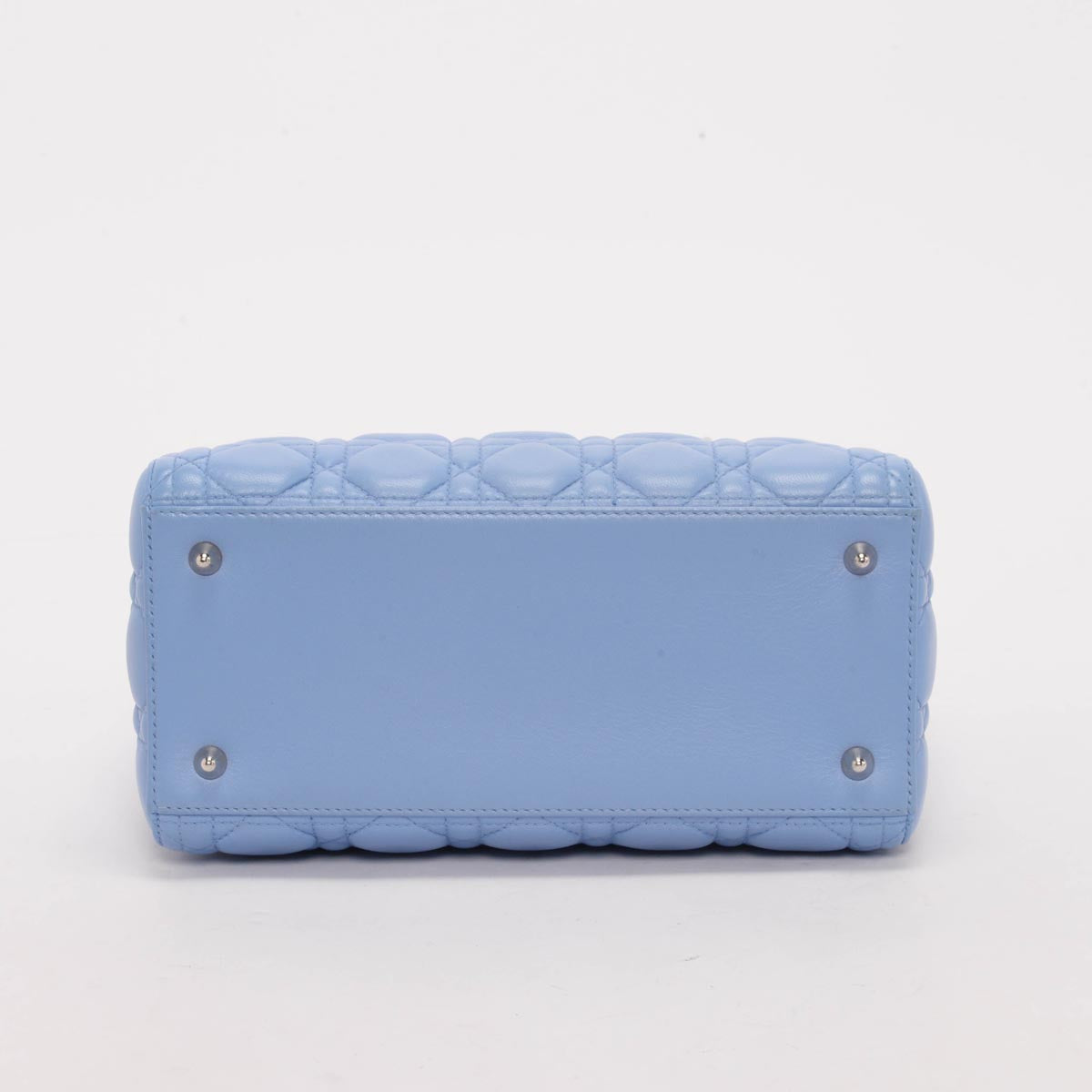 Dior Pale Blue Cannage Lambskin Medium Lady Dior