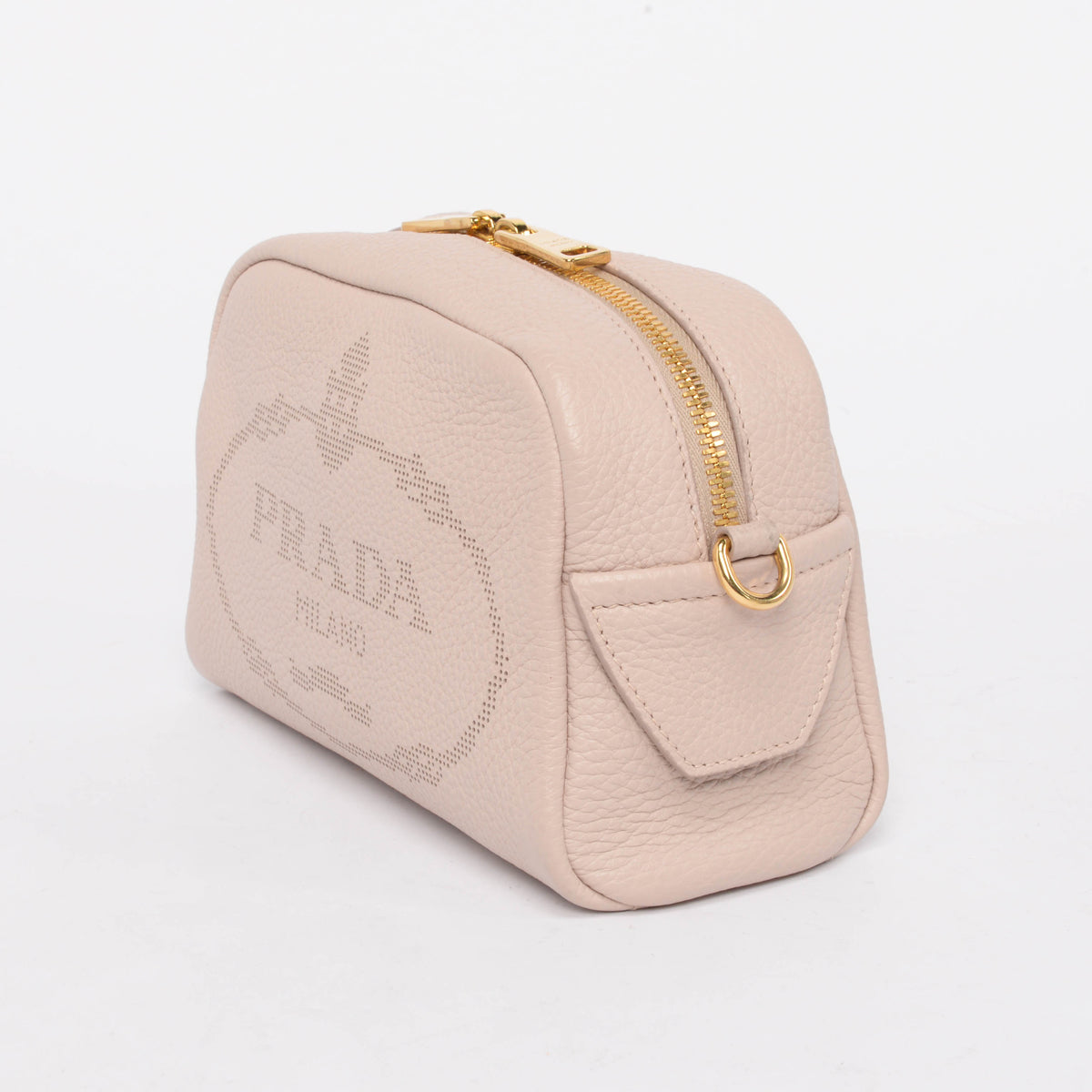 Prada Ninfea Vitello Daino Perforated Logo Bag