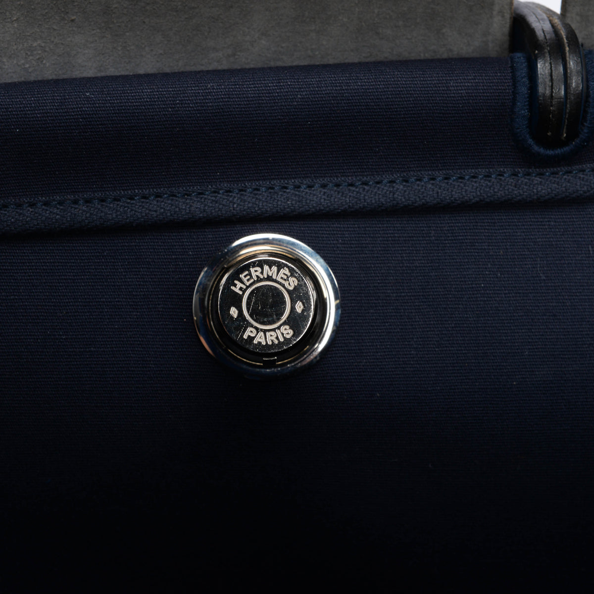 Hermes Navy Canvas Herbag MM 2 in 1