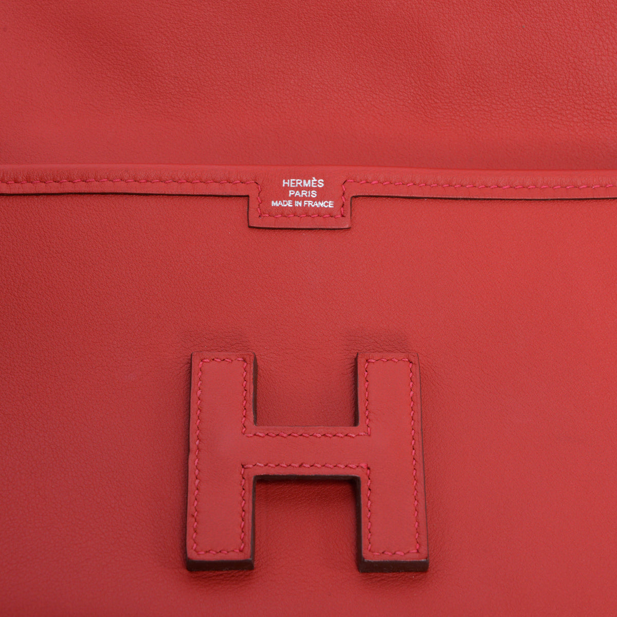 Hermes Rouge Casaque Swift Jige 29 Clutch