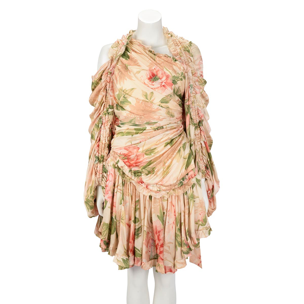 Zimmermann Antique Peony Silk Espionage Drawn Mini Dress 2