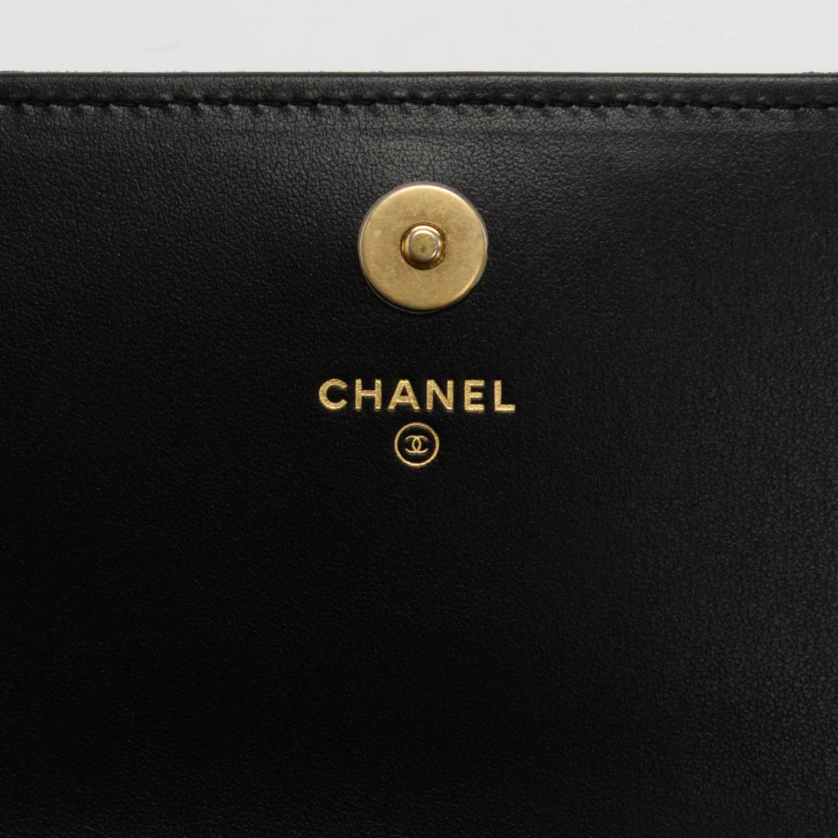 Chanel Black Velvet CC Clutch With Chain