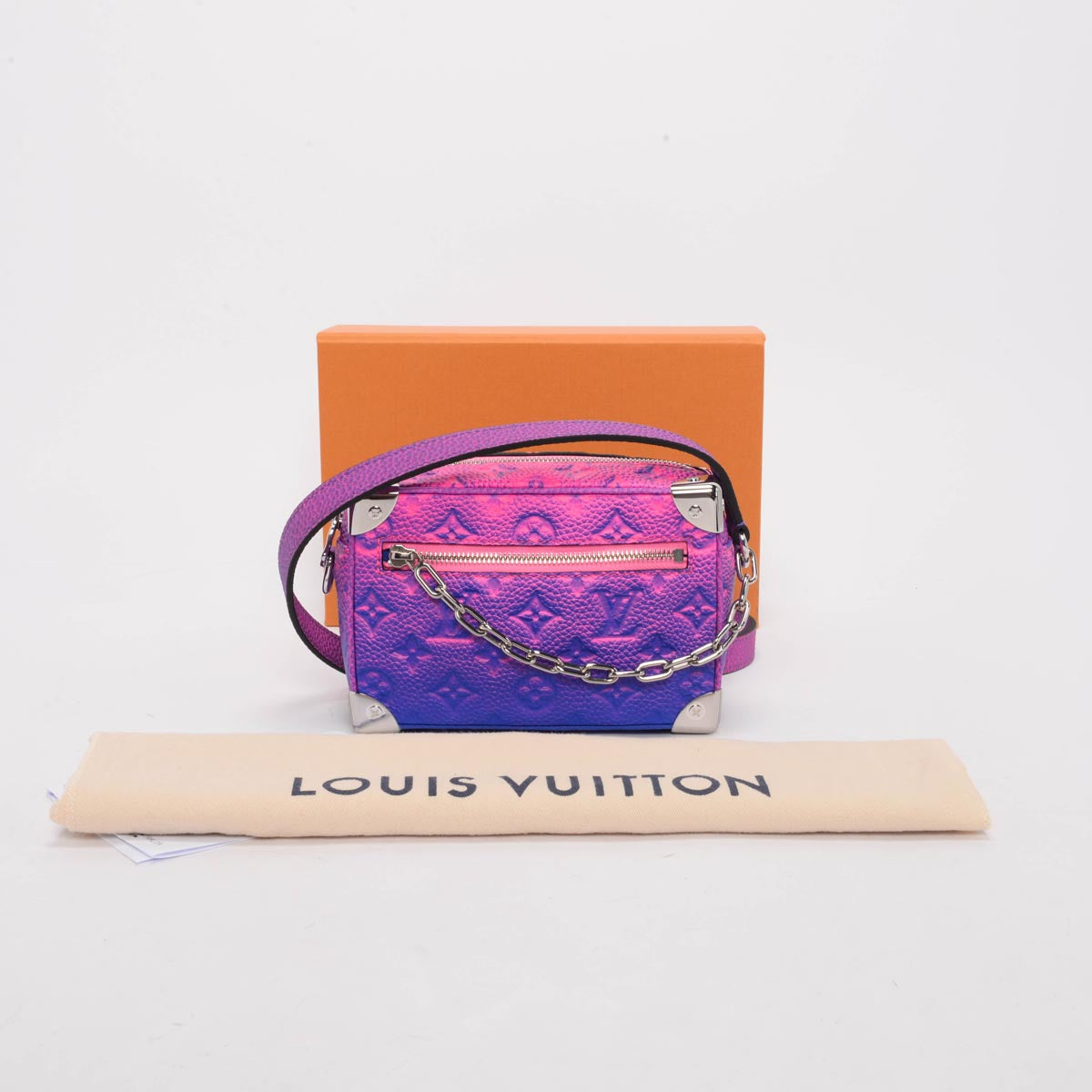 Louis Vuitton Pink Monogram Illusion Taurillon Mini Soft Trunk Bag