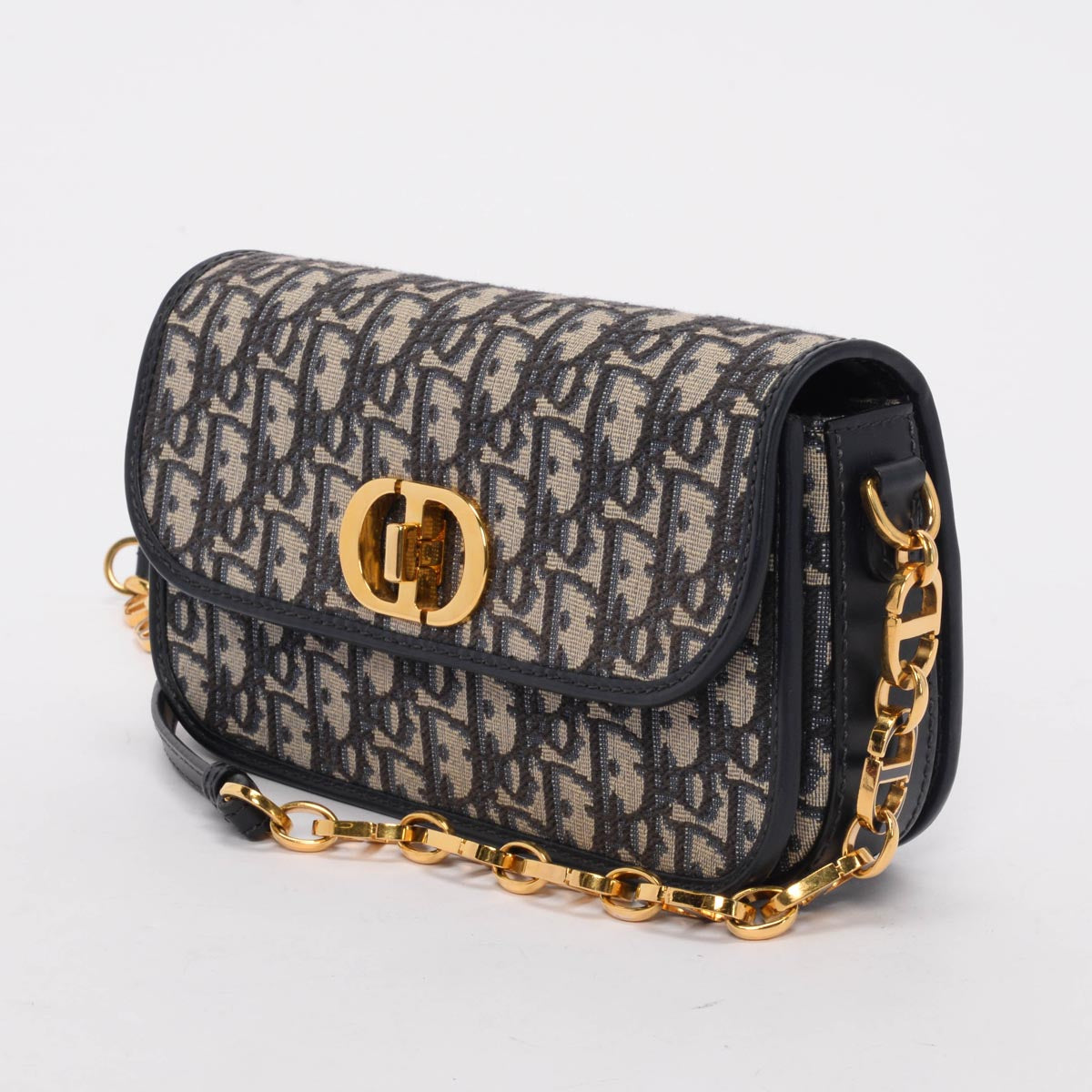 Dior Blue Oblique Jacquard 30 Montaigne Avenue Bag