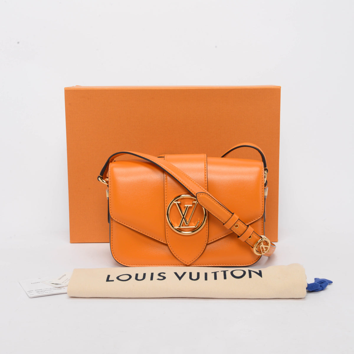 Louis Vuitton Summer Gold Calfskin Pont 9 MM Bag