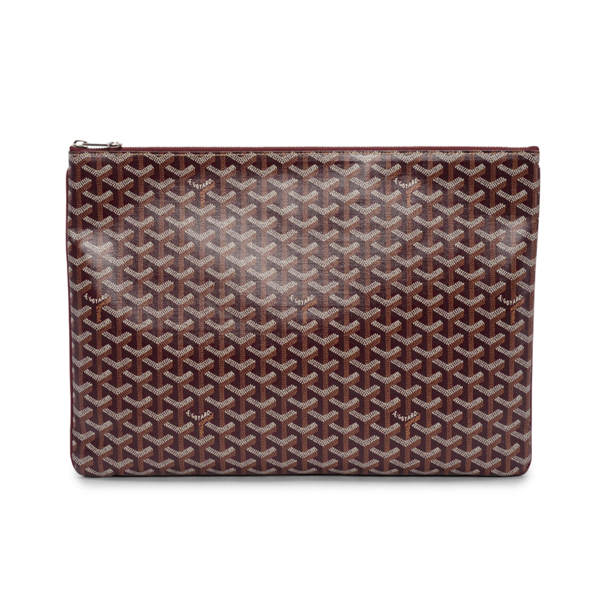 Goyard Burgundy Goyardine Senat GM Pouch
