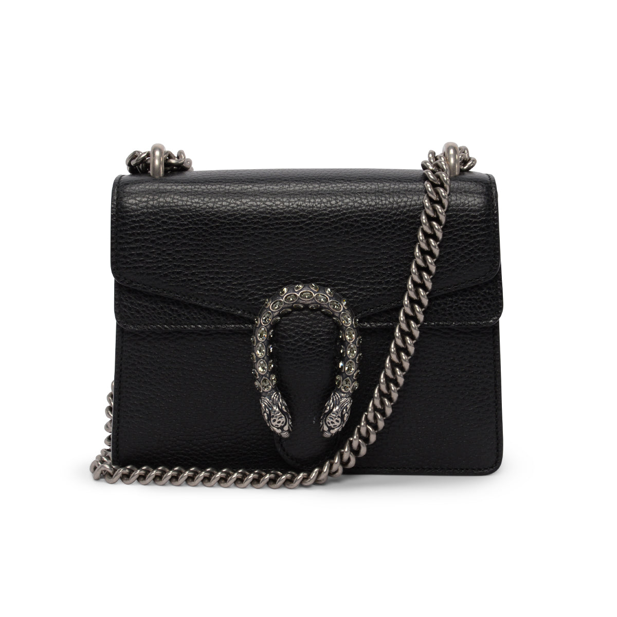 Gucci Black Grained Calfskin Dionysus Mini Bag