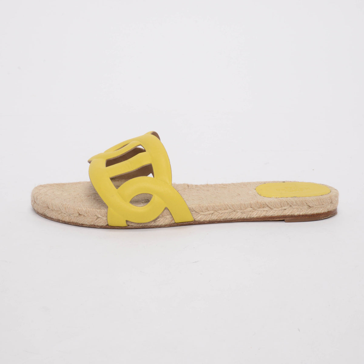Hermes Jaune Imperial Nappa Famosa Espadrille Sandals 40