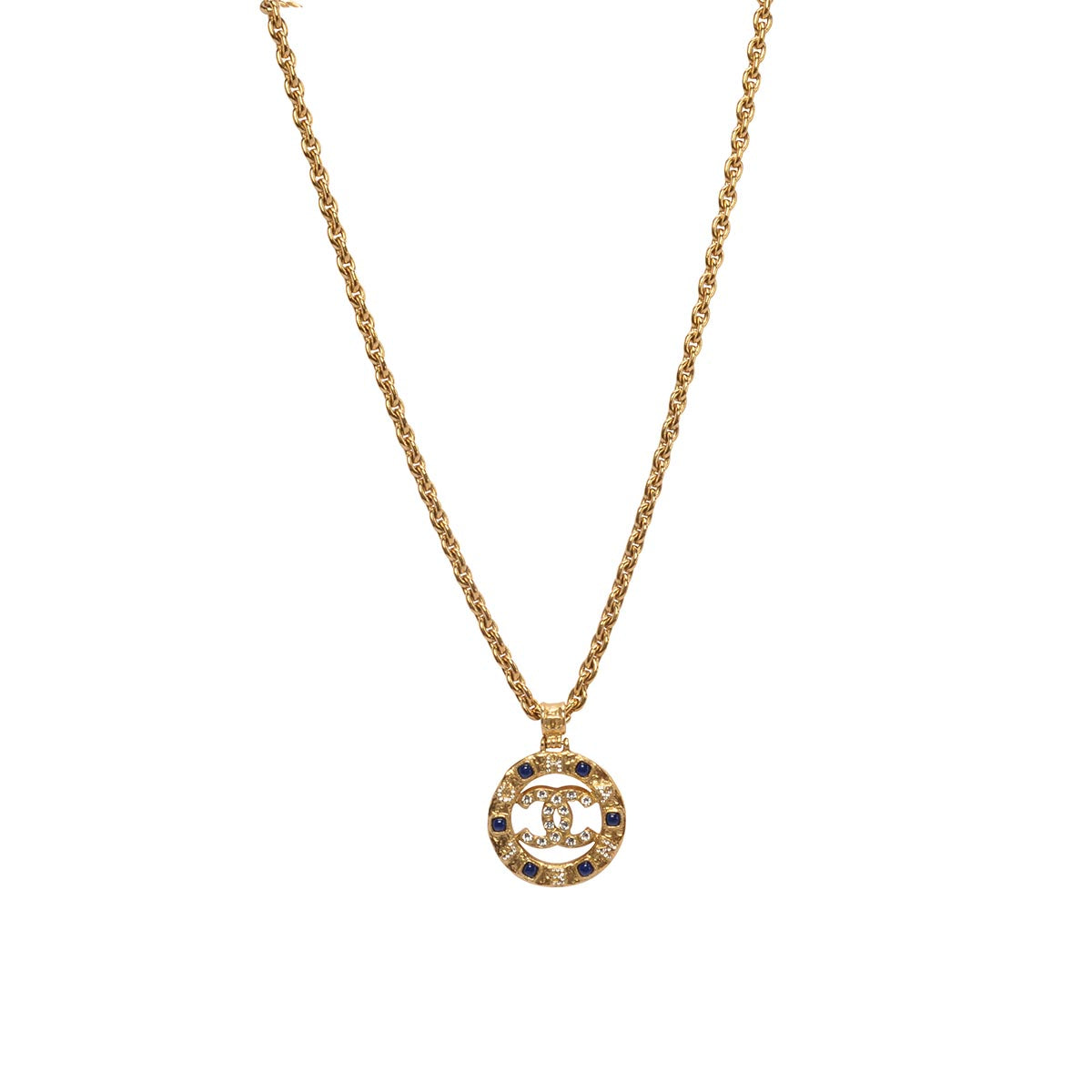 Chanel Gold Gripoix Medallion Necklace