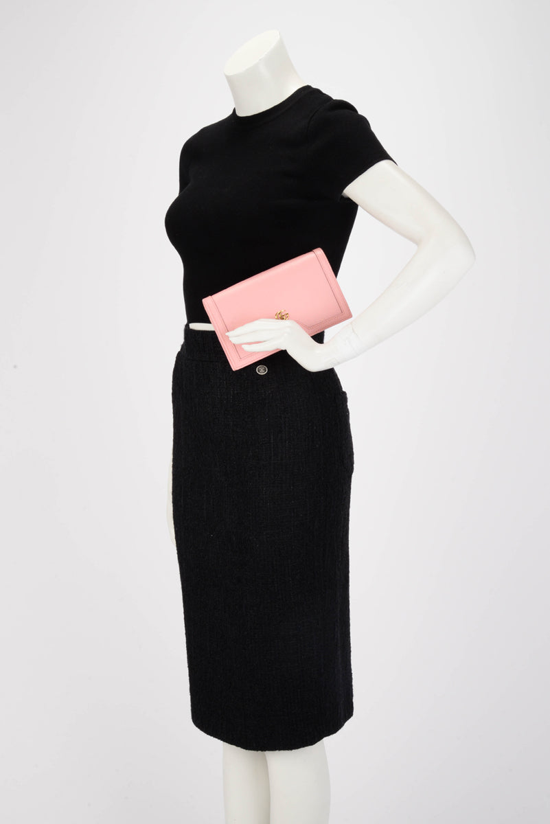 Gucci Pink Grained Leather Mini Diana Chain Bag