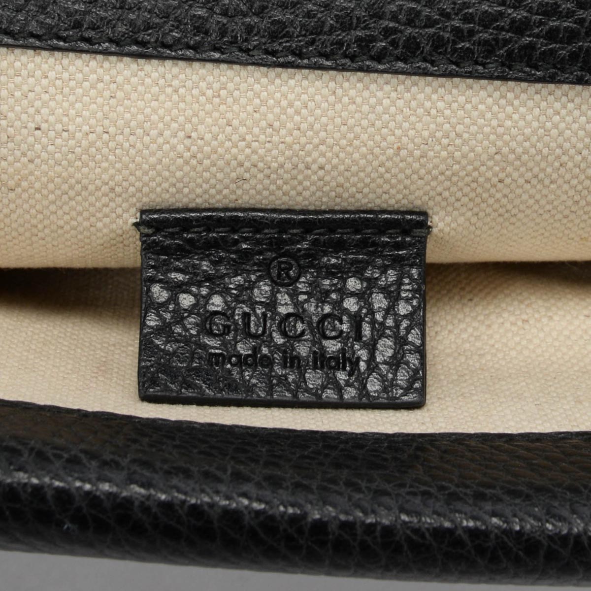 Gucci Black Grained Calfskin Dionysus Mini Bag