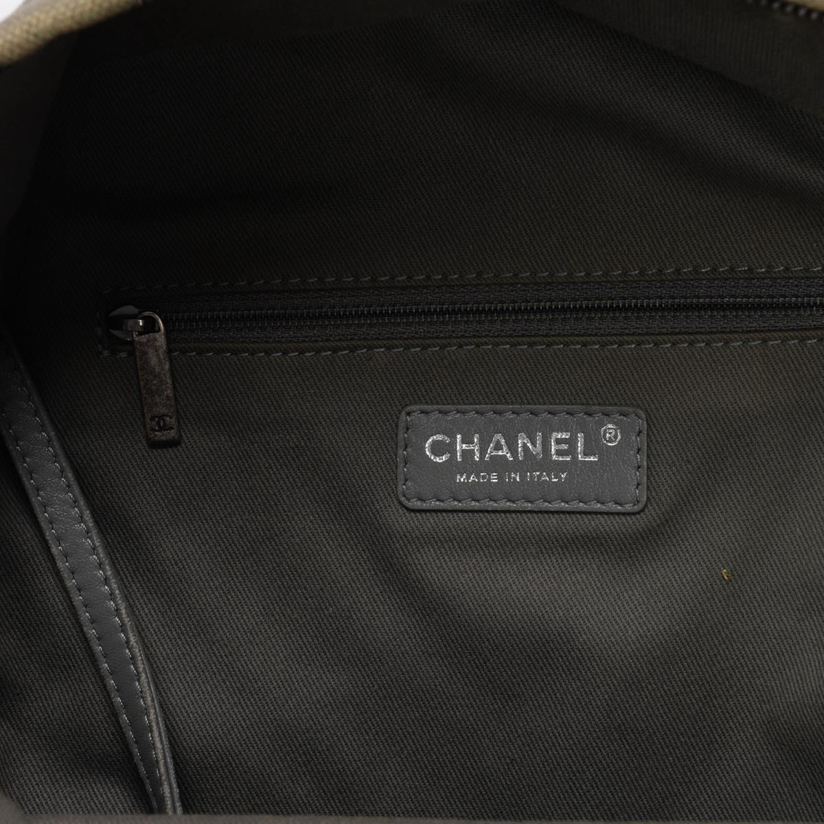 Chanel Grey Graffiti Canvas Small Art School Backpack