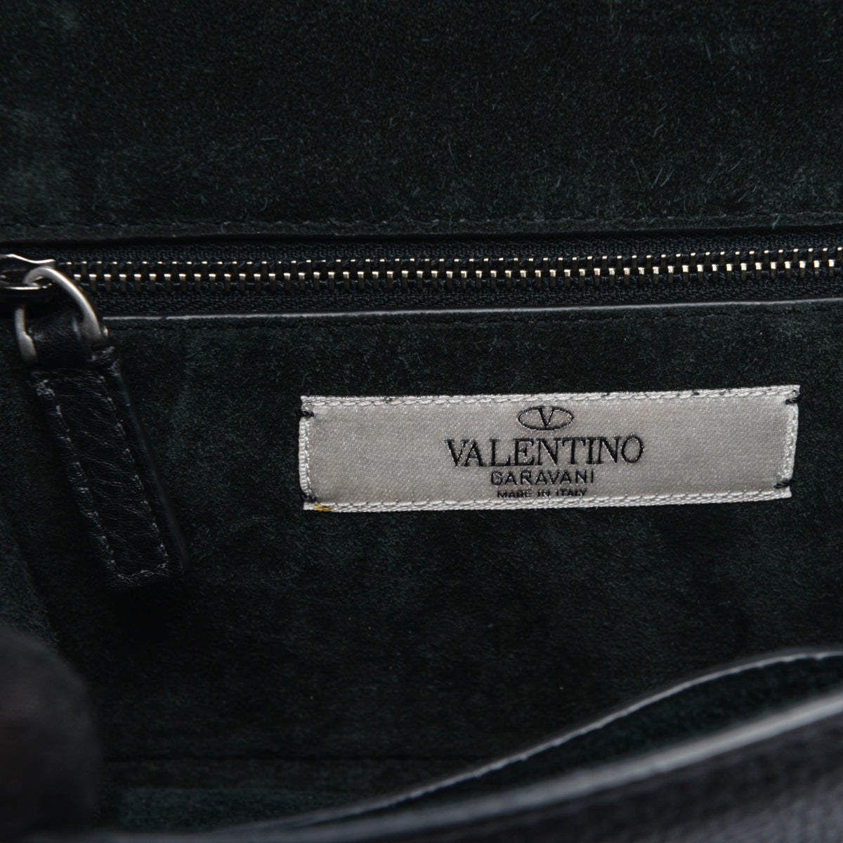 Valentino Black Star Studded Lock Flap Shoulder Bag
