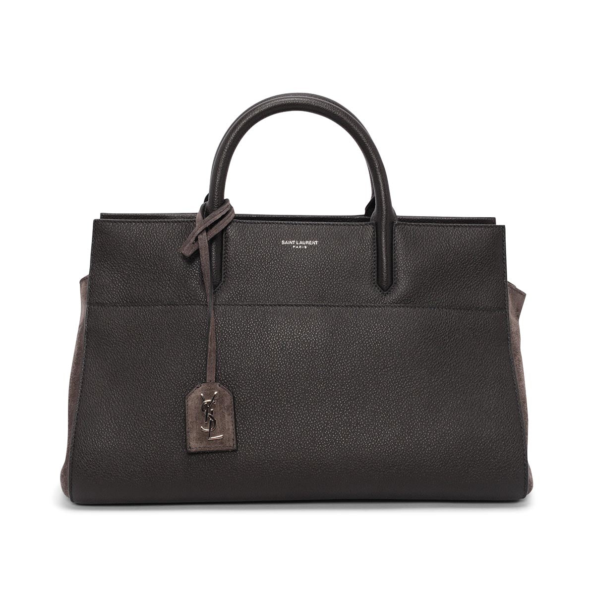 Saint Laurent Dark Brown Small Rive Gauche Cabas Tote