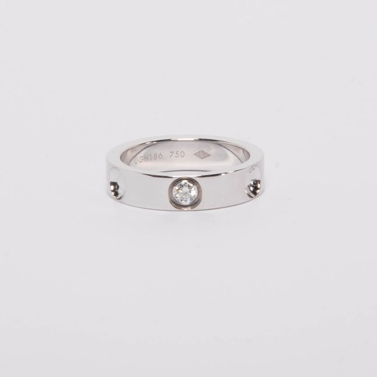 Louis Vuitton 18k White Gold Empreinte Alliance Ring